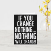 Workout If You Change Nothing Gym Insrational Wome Kaart (Gele Bloem)