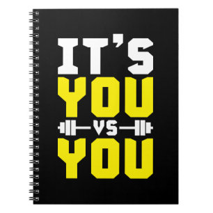 Workout inspiratie - Het is u vs u - Gym Notitieboek