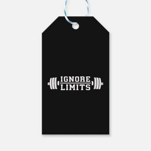 Workout Inspiration - Grenzen negeren - Motivatie Cadeaulabel (Voorkant)