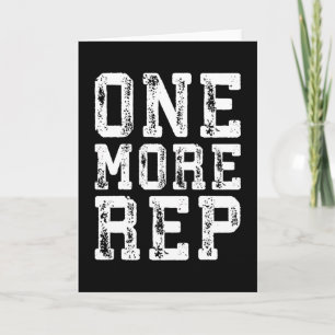 Workout Inspiration - Nog één rep - Motivatie Kaart