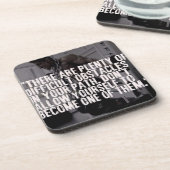 Workout Inspirerend woorden - Obstakels Bier Onderzetter (Linkerzijde)