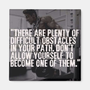 Workout Inspirerend woorden - Obstakels Magneet