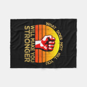 Workout Insration Motivational Saying Men Women  Fleece Deken (Voorkant (Horizontaal))