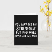 Workout Insration Motivational Saying Men Women  Kaart (Gele Bloem)