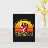 Workout Insration Motivational Saying Men Women Kaart (Gele Bloem)