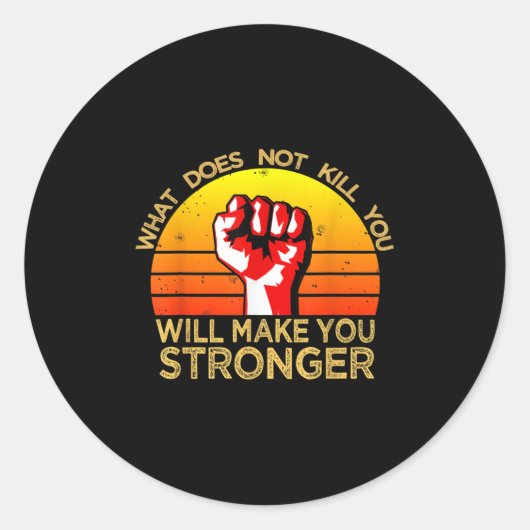 Workout Insration Motivational Saying Men Women  Ronde Sticker (Voorkant)