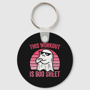 Workout Is Boo-blad Halloween Gym Geest Sleutelhanger