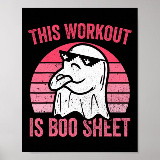 Workout is een Halloween Gym Ghost Poster (Voorkant)