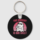 Workout is een Halloween Gym Ghost Sleutelhanger (Voorkant)