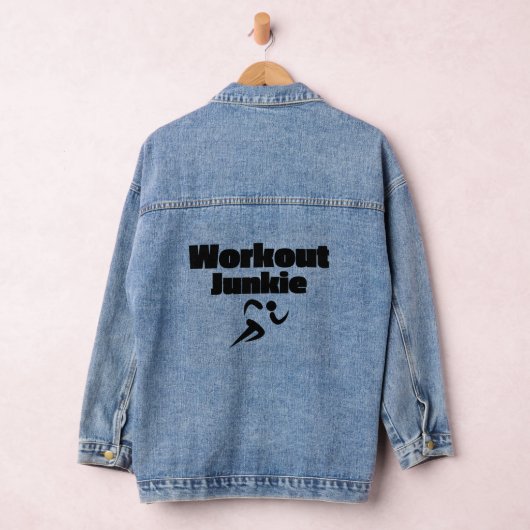 Workout Junkie Mannen basic T-shirt Denim Jacket (Hangar)