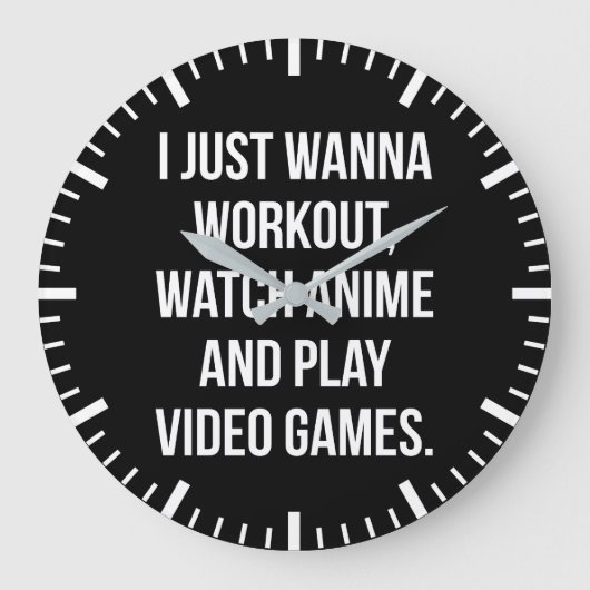 Workout, kijken anime, spelen video games - Grappi Grote Klok (Voorkant)