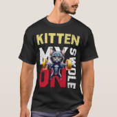 Workout Kitten Mijn gedempte werkout Retro Cat T-shirt (Voorkant)