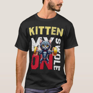 Workout Kitten Mijn gedempte werkout Retro Cat T-shirt
