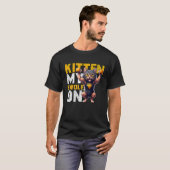 Workout Kitten My Swole On Workout Retro Kat 3 T-shirt (Voorkant volledig)