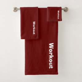 Workout Logo DK Rood Bad Handdoek