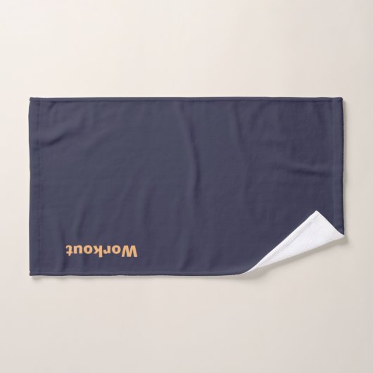 Workout Logo Navy Bad Handdoek (Handdoek)