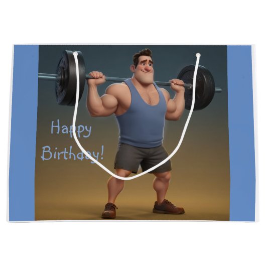 Workout Man Groot Cadeauzakje (Voorkant)