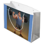 Workout Man Groot Cadeauzakje (Achterkant Gekanteld)