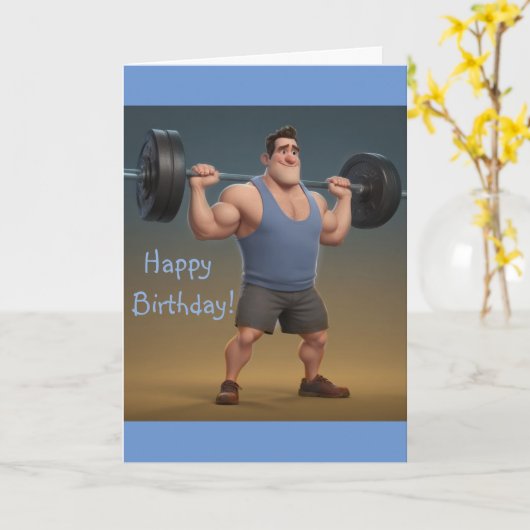 Workout Man Kaart (Gele Bloem)