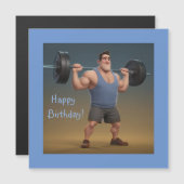 Workout Man Magnetische Kaart (Voorkant / Achterkant)