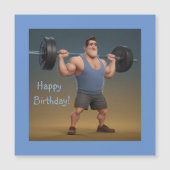 Workout Man Magnetische Kaart (Voorkant)