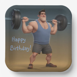 Workout Man Papieren Bordje