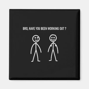 Workout meme lift grappige gym en bodybuilding zeg magneet
