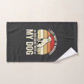 Workout Met Mijn Hond Retro Zonsondergang Handdoek (Handdoek)