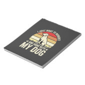 Workout Met Mijn Hond Retro Zonsondergang Notitieblok (Linkerzijde)