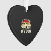 Workout Met Mijn Hond Retro Zonsondergang Ornament (voorkant)