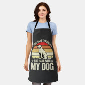 Workout Met Mijn Hond Retro Zonsondergang Schort (Gedragen)