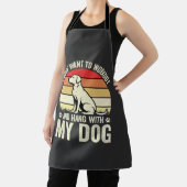 Workout Met Mijn Hond Retro Zonsondergang Schort (Insitu)