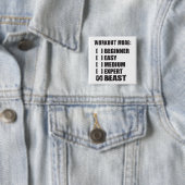 Workout Mode - BEAST Vierkante Button 5,1 Cm (In situ)