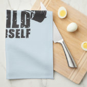 Workout Motivatie - Bouw jezelf - Barbell Theedoek (Quarter Fold)