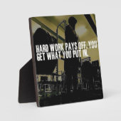 Workout Motivatie - Hard werken loont Fotoplaat (Voorkant)