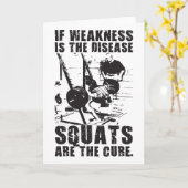 Workout Motivatie - Squat is de remedie Kaart (Gele Bloem)