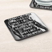 Workout Motivatie - Train als een atleet Bier Onderzetter (Linkerzijde)