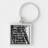 Workout Motivatie - Train als een atleet Sleutelhanger (Voorkant)