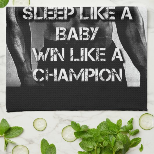 Workout Motivatie - Train als een atleet Theedoek (Gevouwen)