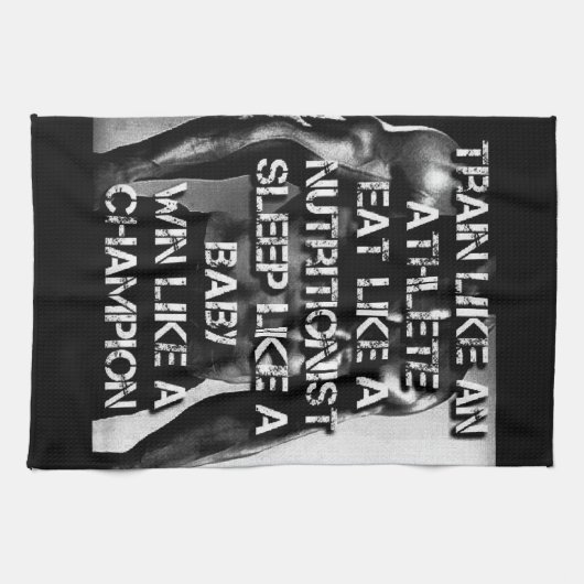 Workout Motivatie - Train als een atleet Theedoek (Horizontaal)