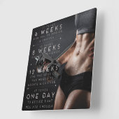 Workout Motivatie - Verandering Vierkante Klok (Hoek)