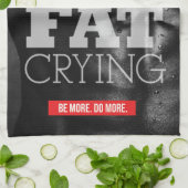 Workout Motivatie - Zweet is vet huilen Theedoek (Gevouwen)