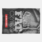 Workout Motivatie - Zweet is vet huilen Theedoek (Horizontaal)