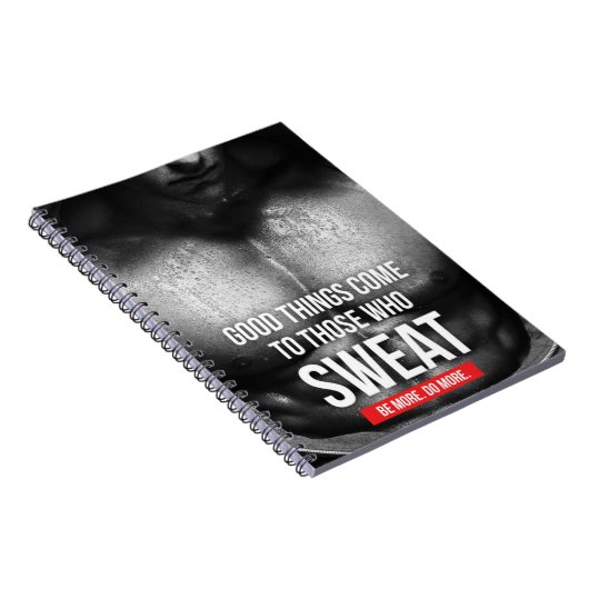 Workout Motivatie - Zweet Notitieboek (Rechterzijde)