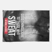 Workout Motivatie - Zweet Theedoek (Horizontaal)