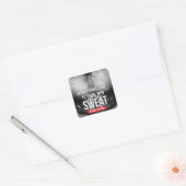 Workout Motivatie - Zweet Vierkante Sticker (Envelop)