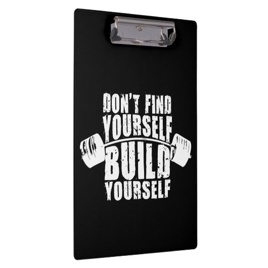 Workout Motivation - Bouw uzelf - Barbell Klembord (Rechts)