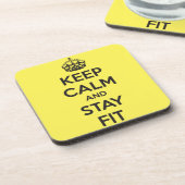 Workout Motivation - Keep Calm and Stay Fit Drankjes Onderzetter (Linkerzijde)