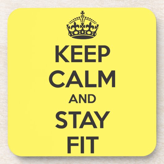 Workout Motivation - Keep Calm and Stay Fit Drankjes Onderzetter (Voorkant)