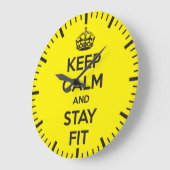 Workout Motivation - Keep Calm and Stay Fit Grote Klok (Hoek)